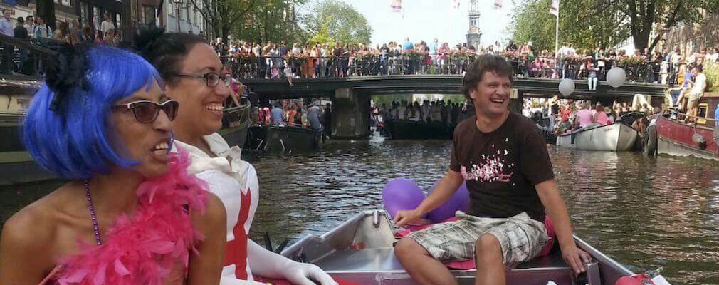 Koningsdag Amsterdam Gay Pride Canal Parade Boot Huren Varen Amsterdam Boot Mieten